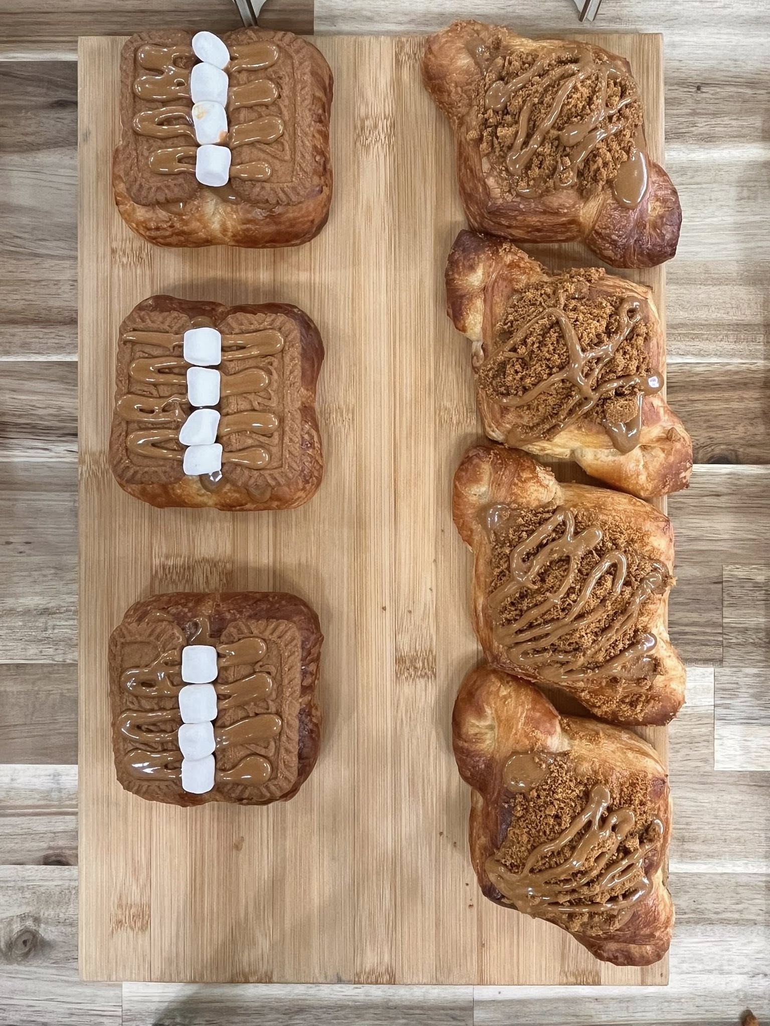 Croissants with gourmet toppings